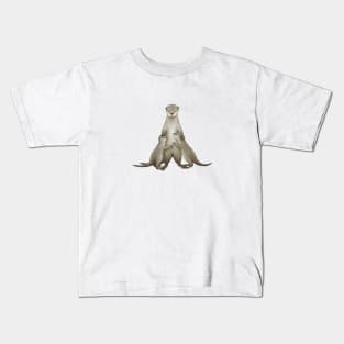 Smooth Coated Otter Papa and Otterpups Kids T-Shirt